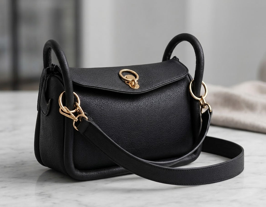 Valerie & Co. Black Top Handle Bag