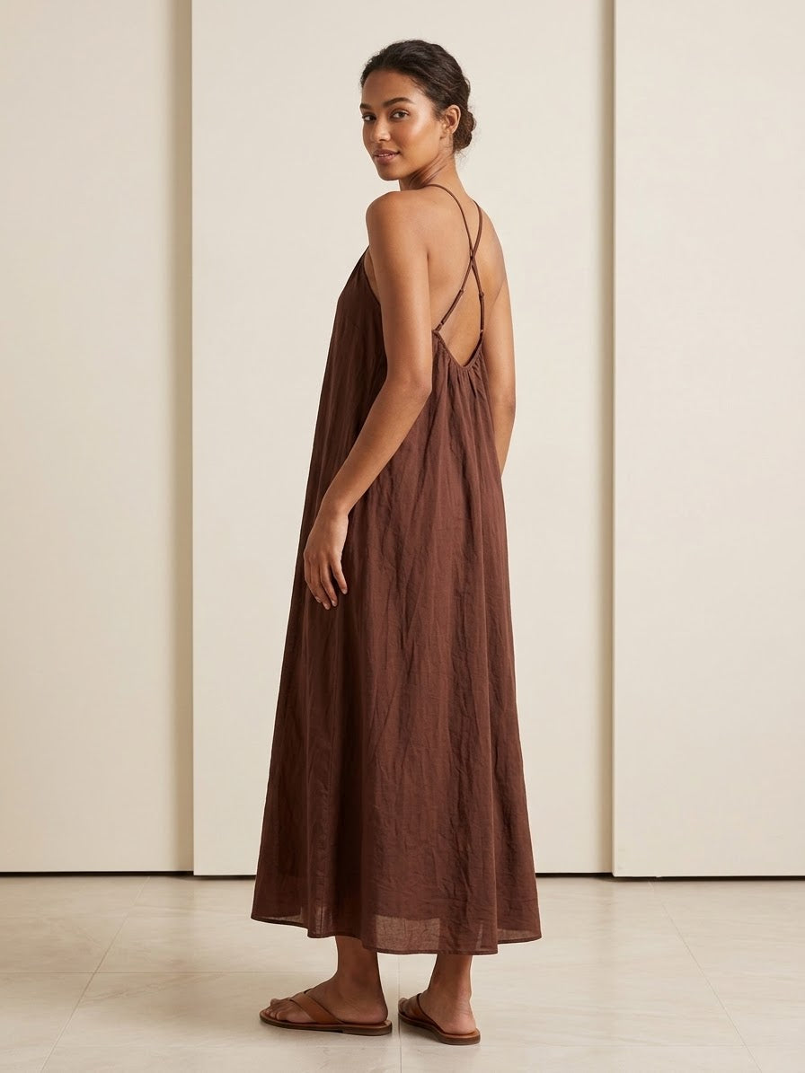 Zush Ladies Breezy Spaghetti Strap Maxi Dress
