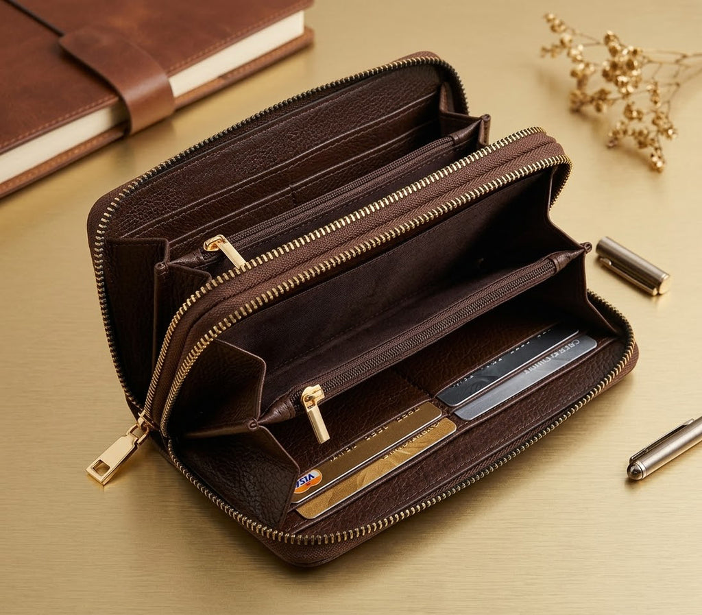 Valerie & Co. Zip Around Purse with Detachable Wrist Strap
