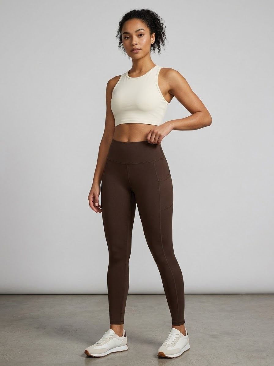 Zush Ladies High Waisted Athleisure Leggings with Pockets