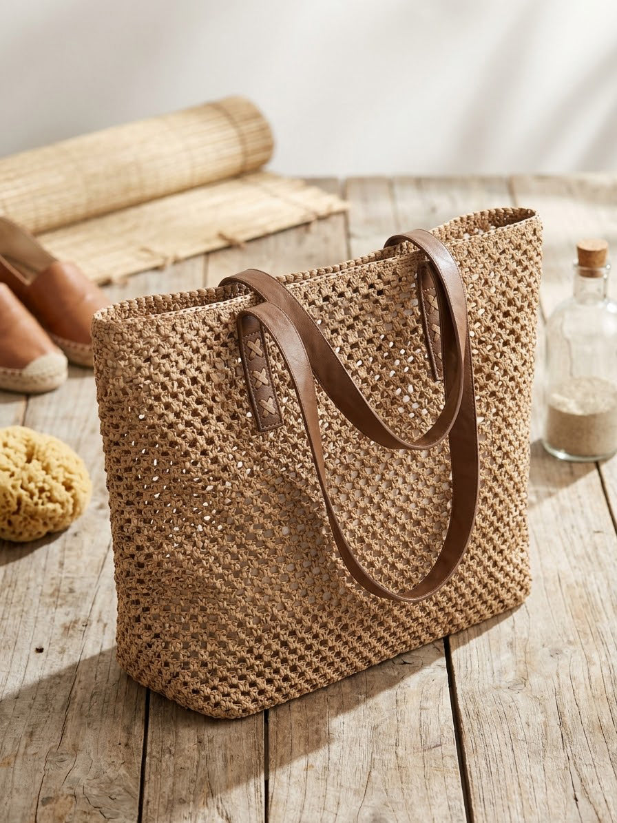 Summer Sun Beach Mesh Tote Bag