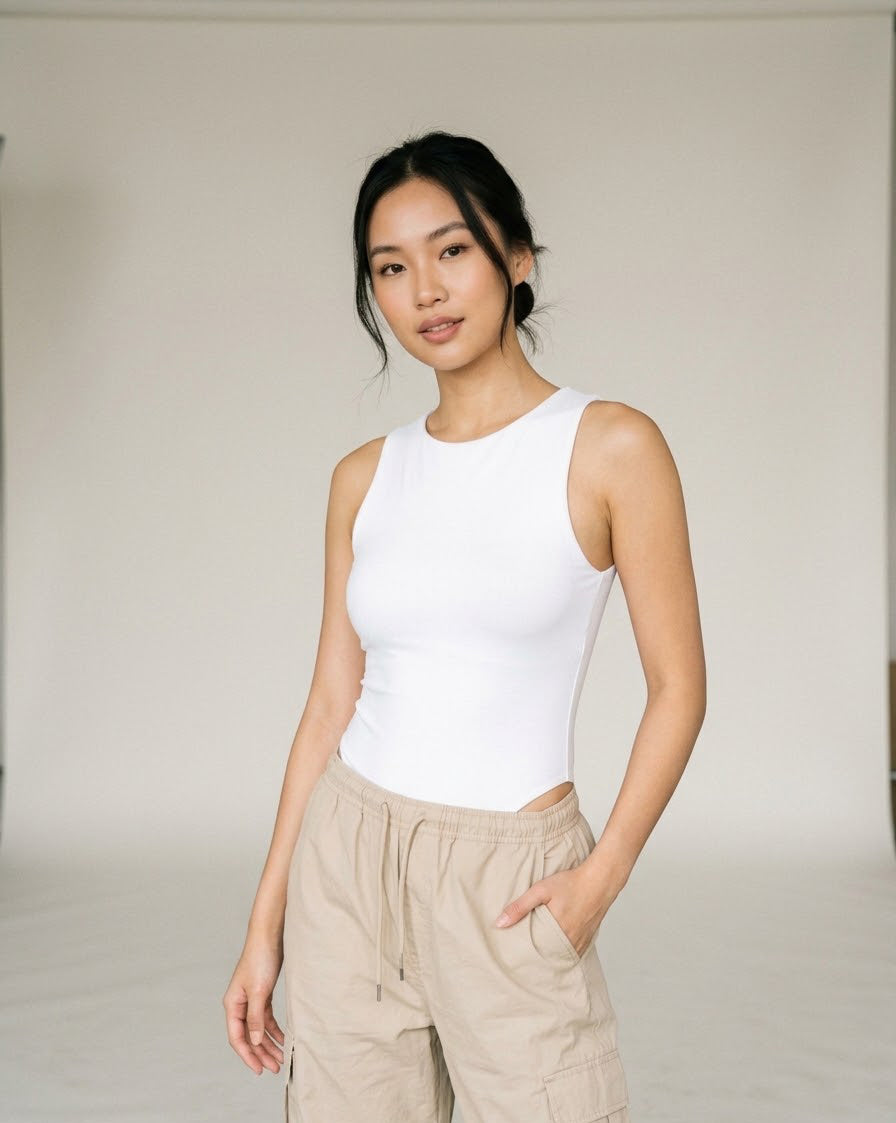 Zush Ladies Sleeveless Crew-Neck Tank Bodysuit