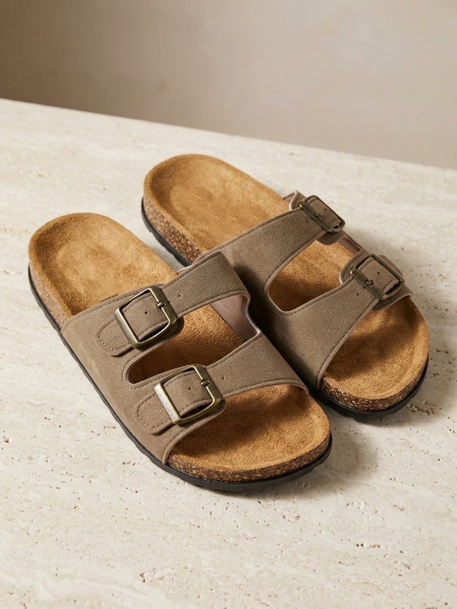 Easystride Ladies Double Buckle Sandals