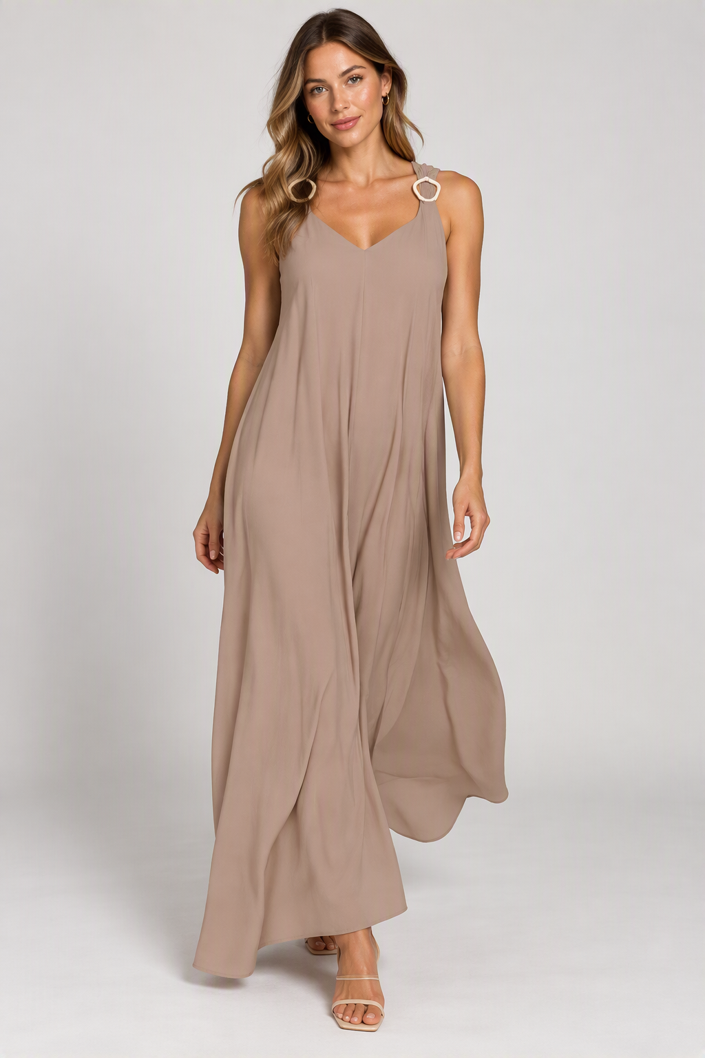 Zush Ladies Relaxed Fit V-Neck Maxi Dress