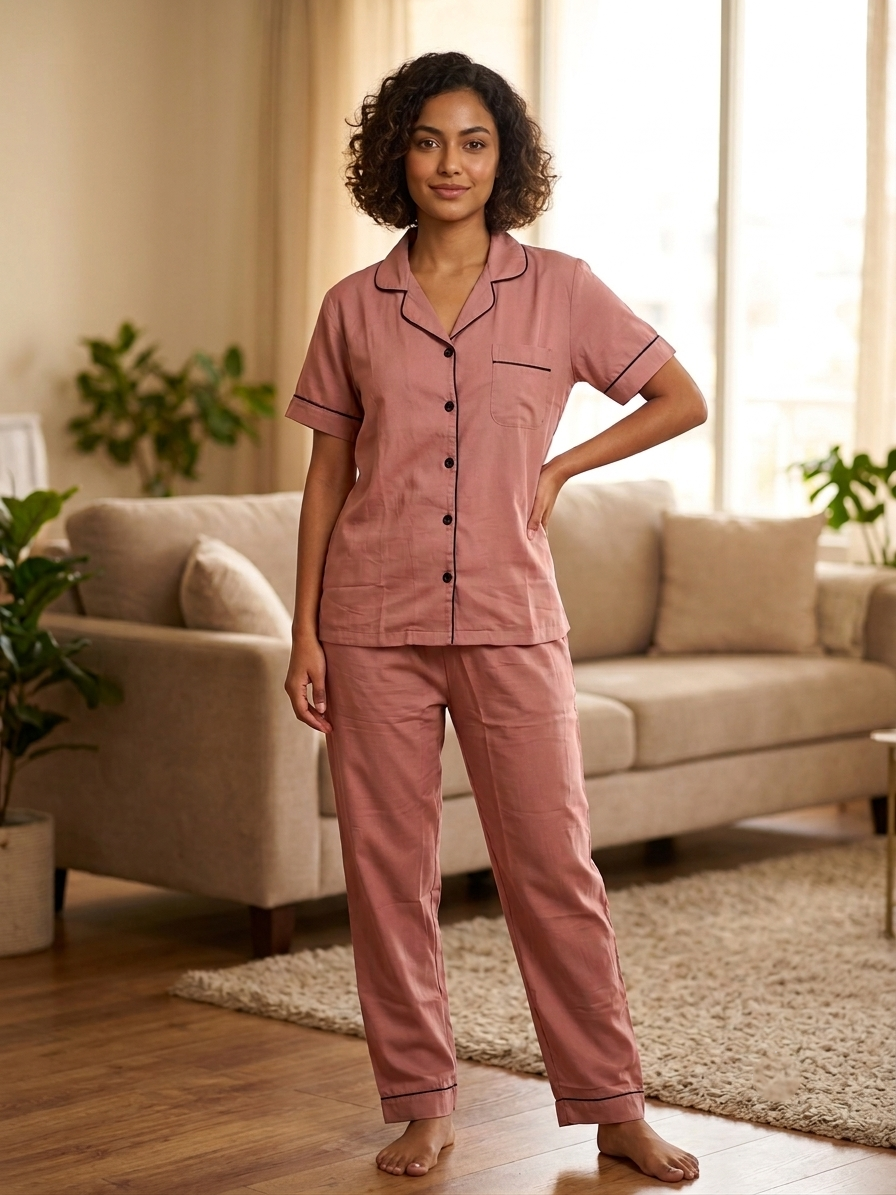 Zush Ladies Button Down Sleepwear 2-Piece Set