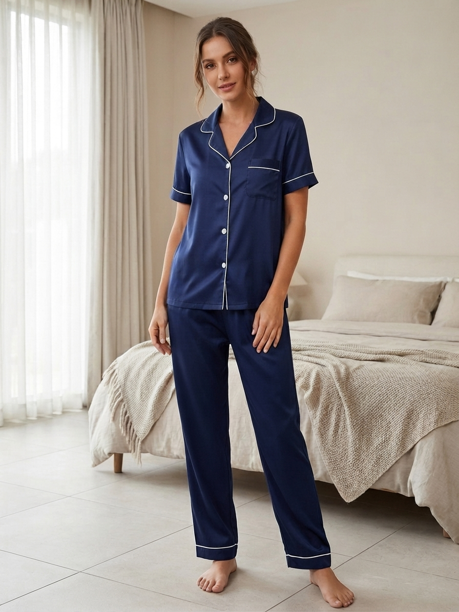 Zush Ladies Button Down Sleepwear 2-Piece Set