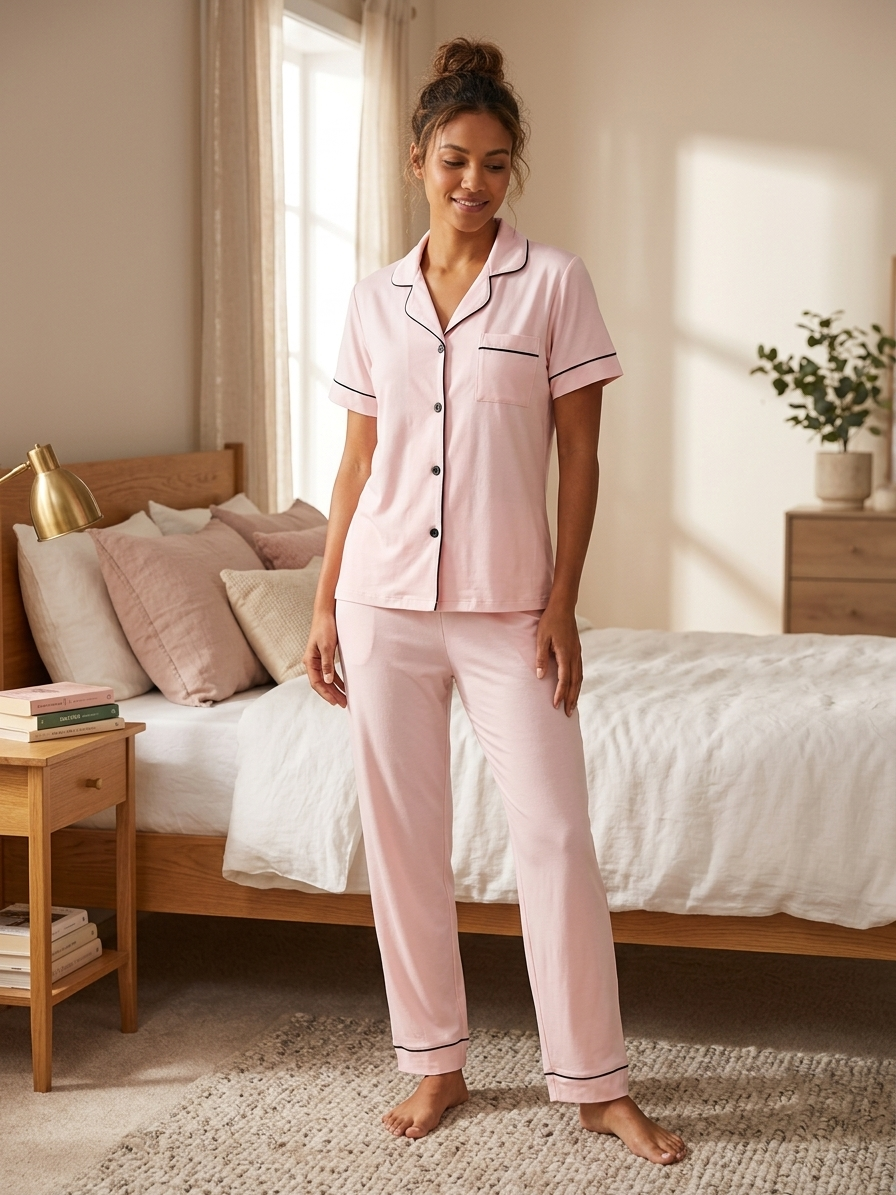 Zush Ladies Button Down Sleepwear 2-Piece Set