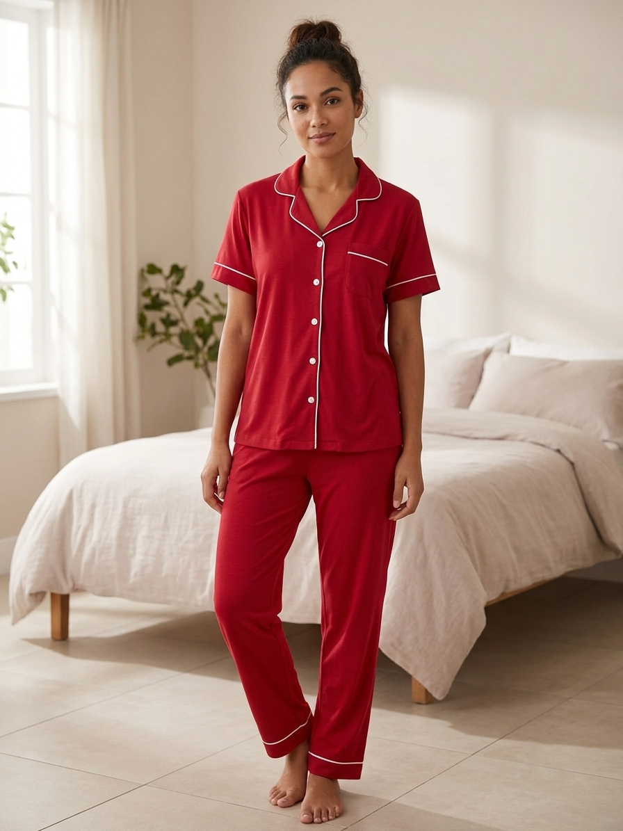 Zush Ladies Button Down Sleepwear 2-Piece Set