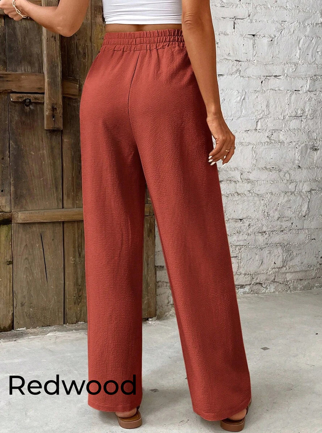 Zush Women's Cotton Linen Wide Leg Flowy Pants with pockets
