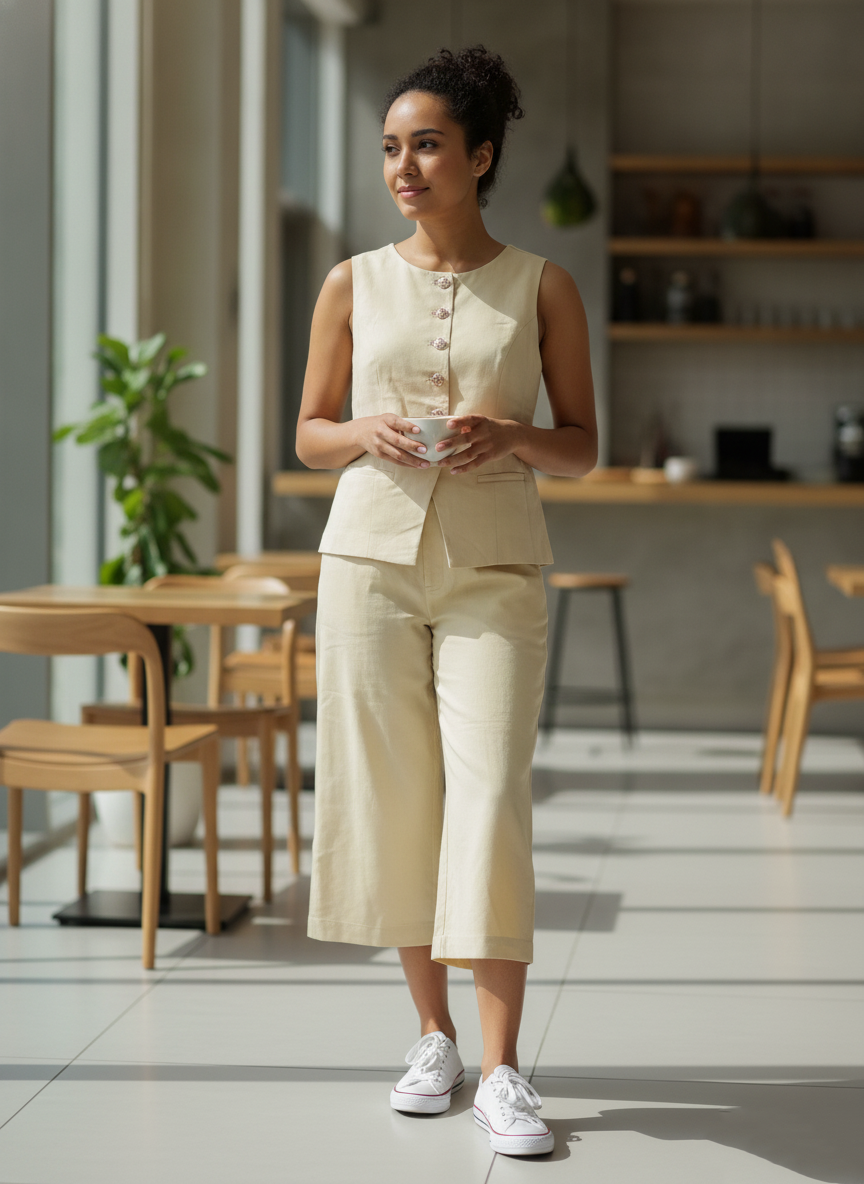 Zush Ladies Vest and Culottes Co-Ord Set