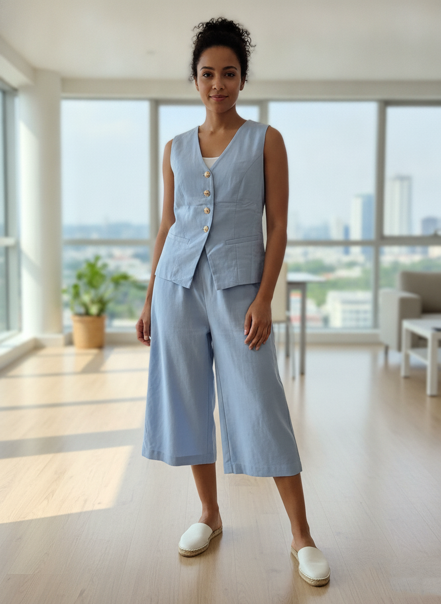 Zush Ladies Vest and Culottes Co-Ord Set