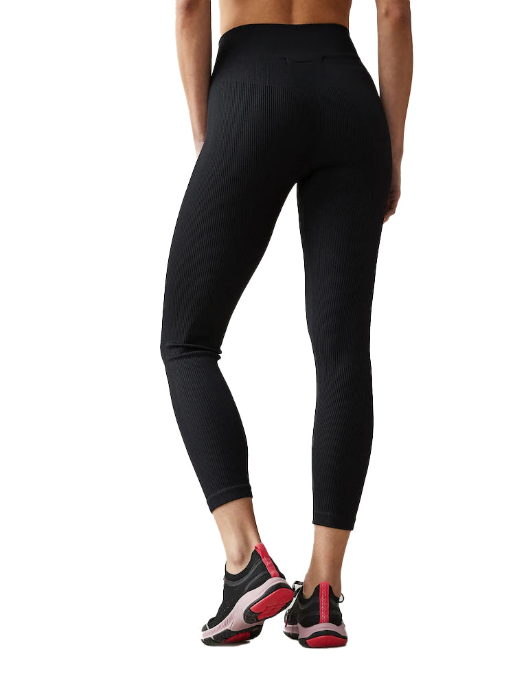 Zush Black Ribbed Winter Warm High Waist Leggings
