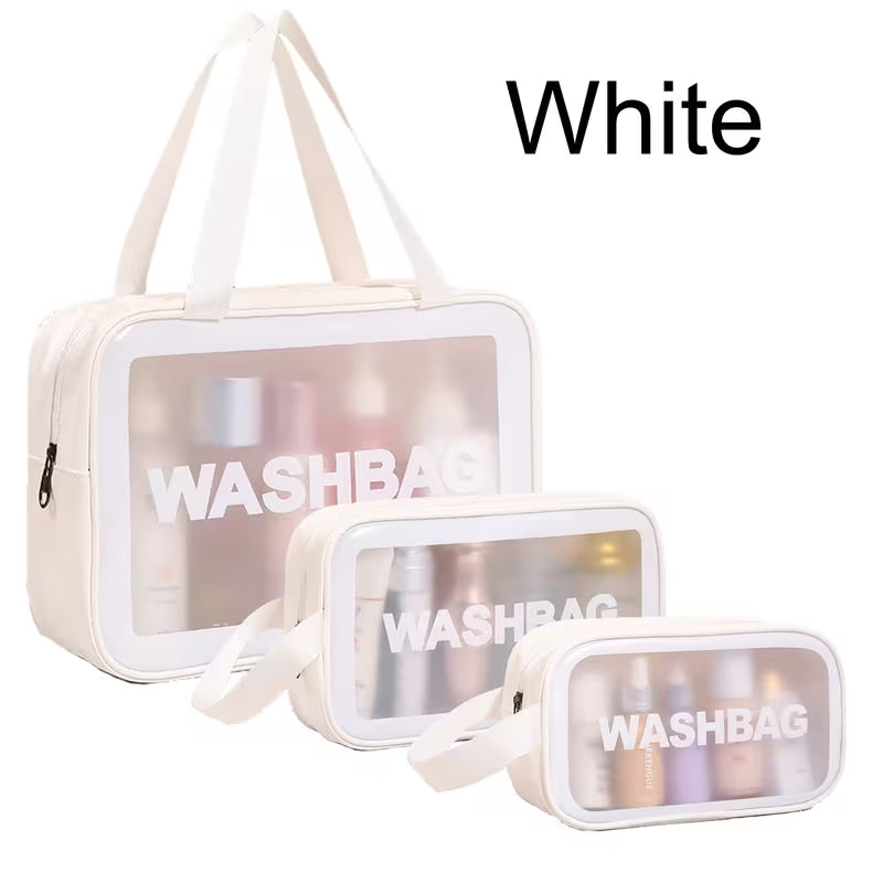 3 Piece Waterproof Toiletry Bag with Handle